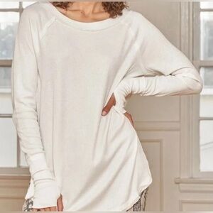 Free People We The Free Snowy Thermal 6pm Long Sleeve Tunic Size Small